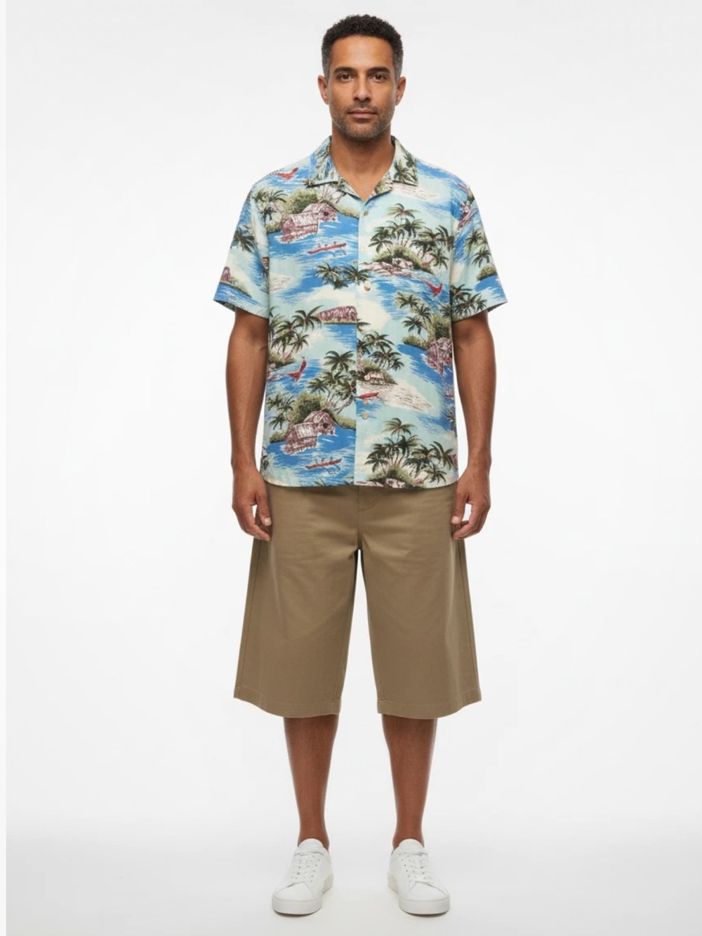 Faherty Men’s Kona Camp Printed Woven Short Sleeve Shirt